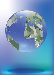 globe with background