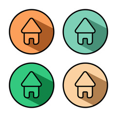Real estate concept. Small house - Vector icon isolated