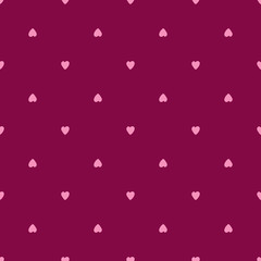 Seamless pattern with red hearts. Valentines Day backdrop. 14 february wallpaper.