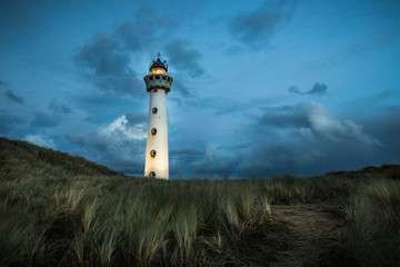 Fototapeta na wymiar Van Speijk Lighttower in Egmond Aan Zee
