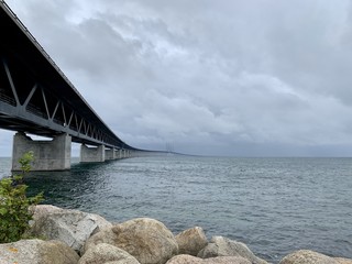Obraz premium Oresund Bridge from Sweden to Denmark, Øresundsbron⁩, ⁨Malmö⁩, ⁨Sweden⁩