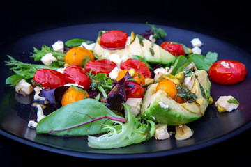 Avocado and Tomato Salad with Feta Cheese