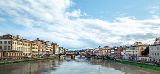 Arno River Florence City  Tuscany Italy