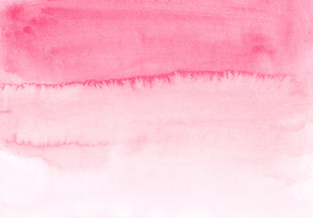 Abstract pink ombre watercolor background with stains and washes Gradient Soft paint texture Hand drawn © SweetRenie