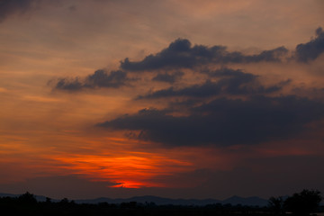 A beautiful and looking sweet sky at sunset time with nimbus clouds