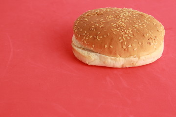 hamburger bun with sesame seeds