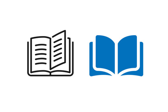 Modern bundle of book icon vector (blue version)