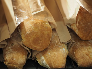 Selling bread in a shop in the Dominican Republic.