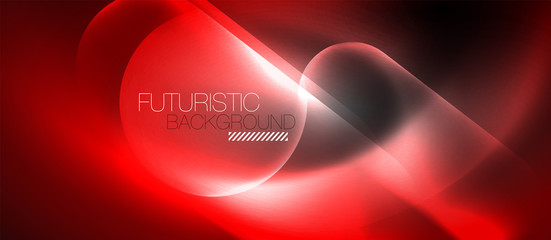 Neon glowing techno lines, hi-tech futuristic abstract background template