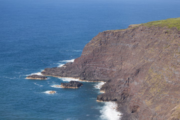 Volcanic rock and ocean