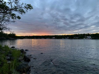 Sunset on Uvö island, ⁨Oskarshamn⁩, ⁨Kalmar⁩, ⁨Sweden⁩