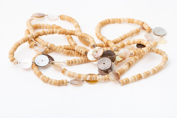 tangled African necklace from natural bone beads