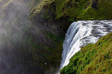 Skogafoss waterfall in Iceland during summer