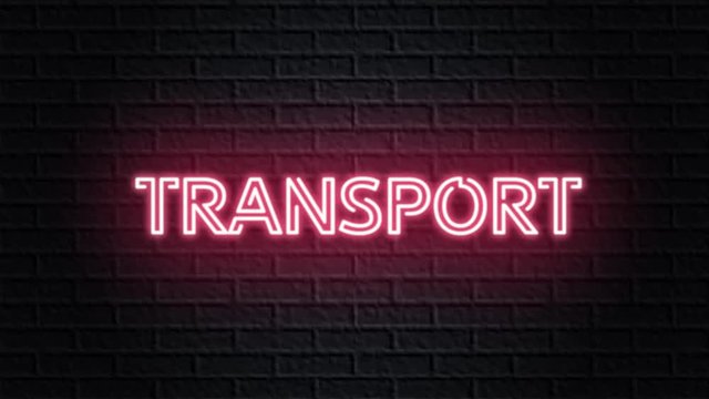 red neon video animation transport