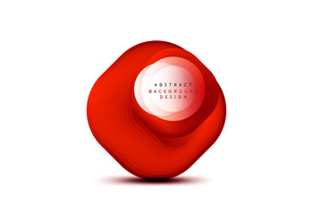 Square geometric banners with 3d smooth blend effect. Digital technology trendy icon design. Vector Illustration For Wallpaper, Banner, Background, Card, Book Illustration, landing page