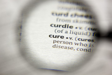 The word or phrase Cure in a dictionary.