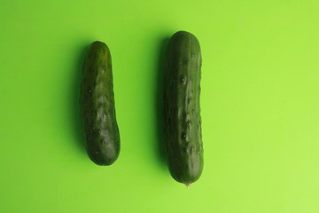 cucumber grown in Spain on colored background