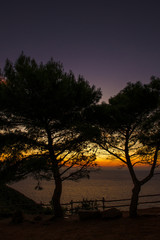 Fototapeta na wymiar Sunset at Populonia beach