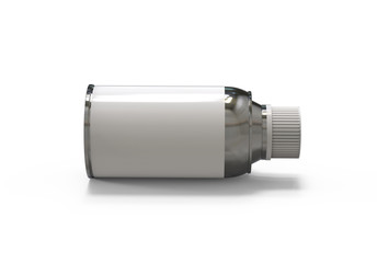 Tin can spray mock up template on isolated white background, 3d illustration