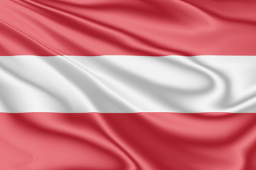 Flag of Austria floating in the wind