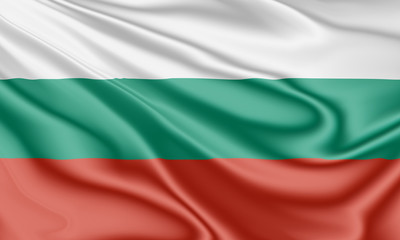 Fototapeta premium Flag of Bulgaria fluttering in the wind