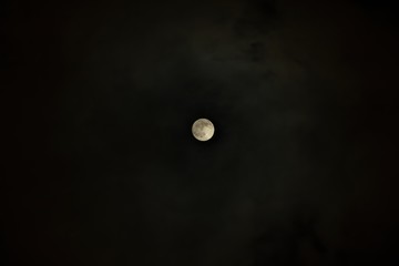Naklejka na ściany i meble Moon with subtile clouds