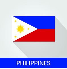 Flag of The Philippines With Shadow