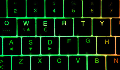 Tastiera QWERTY illuminata computer