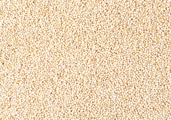 Organic Quinoa seeds close up. Quinoa background texture. Top view. Gluten free Quinoa seeds Super Food. 