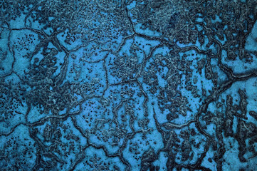 Classic blue antique Stone Texture with dent and scratches. Stone Texture of medieval fortress wall or floor