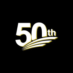 50 th Anniversary elegant White Celebration Vector Template Design Illustration © Tobrono