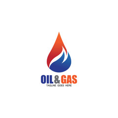 Obraz premium Oil and Gas logo design vector icon template