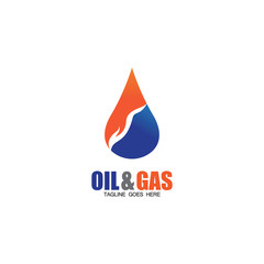 Oil and Gas logo design vector icon template