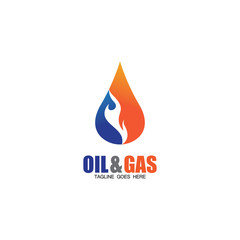 Oil and Gas logo design vector icon template