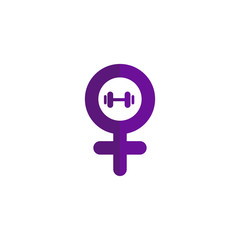 Female strong Symbol Icon. Design template vector