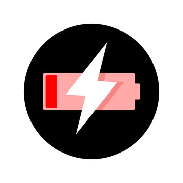 recommend clip art: Battery charging illustration. Flat style. Isolated.