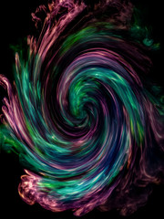 Abstract modern art. Colourful vibrant futuristic pattern. Dynamic bright multicolor background. Fractal artwork for creative graphic design