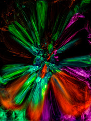 Abstract modern art. Colourful vibrant futuristic pattern. Dynamic bright multicolor background. Fractal artwork for creative graphic design