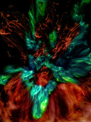 Abstract modern art. Colourful vibrant futuristic pattern. Dynamic bright multicolor background. Fractal artwork for creative graphic design