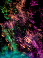 Abstract modern art. Colourful vibrant futuristic pattern. Dynamic bright multicolor background. Fractal artwork for creative graphic design