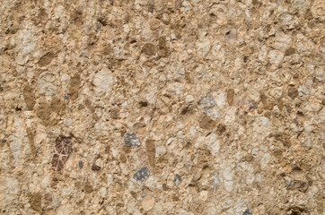Colorful conglomerate rock closeup