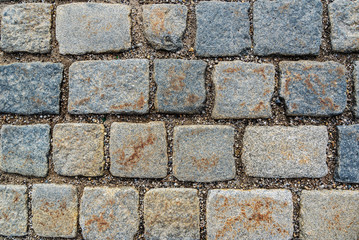 Surface of stone road.