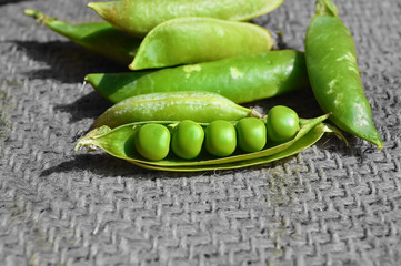 green peas beans on agriculture background,sensitiv color ,beautiful pea,