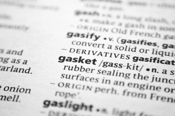 Word or phrase Gasket in a dictionary.
