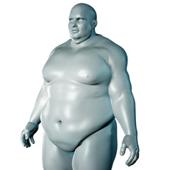 Obraz premium 3d illustration of Overweight human anatomy.