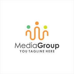 Media Group Logo minimalist