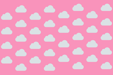 set of paper clouds colorful abstract background