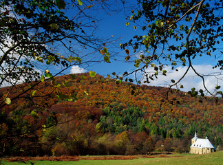 Church in Huta Polanska, Beskid Niski Mountains, Carpathians Mountains - October, 2008 - Poland
