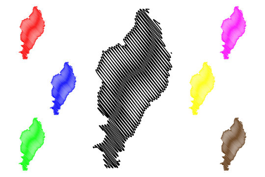 Nimba County (Counties of Liberia, Republic of Liberia) map vector illustration, scribble sketch Nimba map