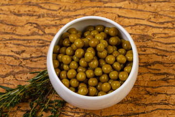 Marinated green peas